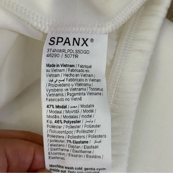 Spanx White Air Essentials Crop Pull-Over Hoodie Size M - Picture 7 of 7
